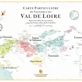 Carte du vignoble du Val de Loire, des châteaux aux vignes.