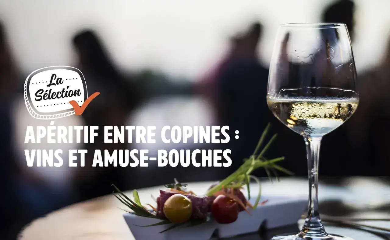 Verre de vin doux apéritif, amuse-bouches et logo