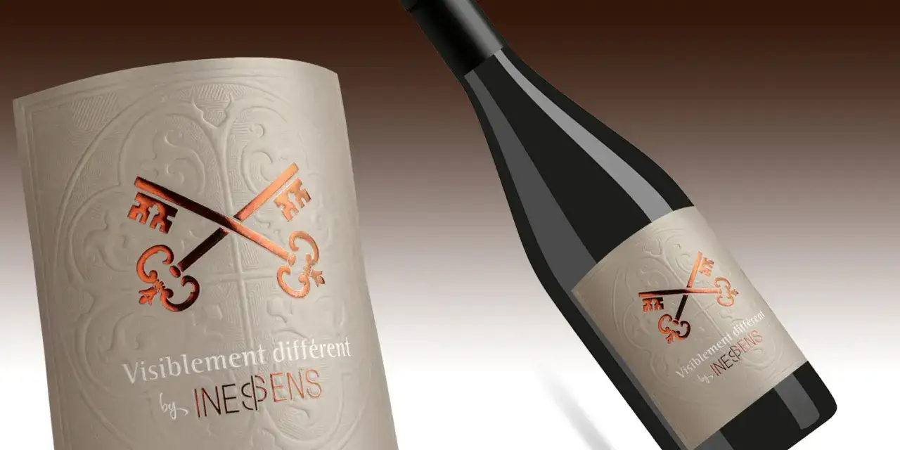 &Eacute;tiquette de vin rouge 